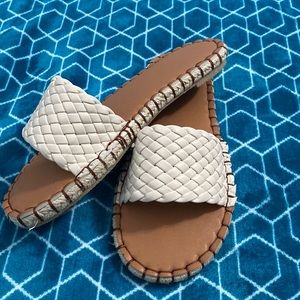 SHEIN SANDALS tan color size 7.5 worn once. Perfect condition!